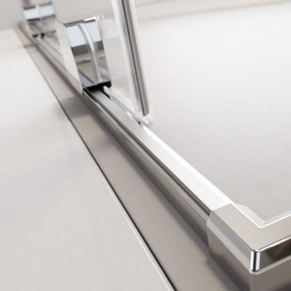 Правоъгълна душ кабина с плъзгаща се врата Radaway Furo KDJ 120x100 хромирана профил ляво