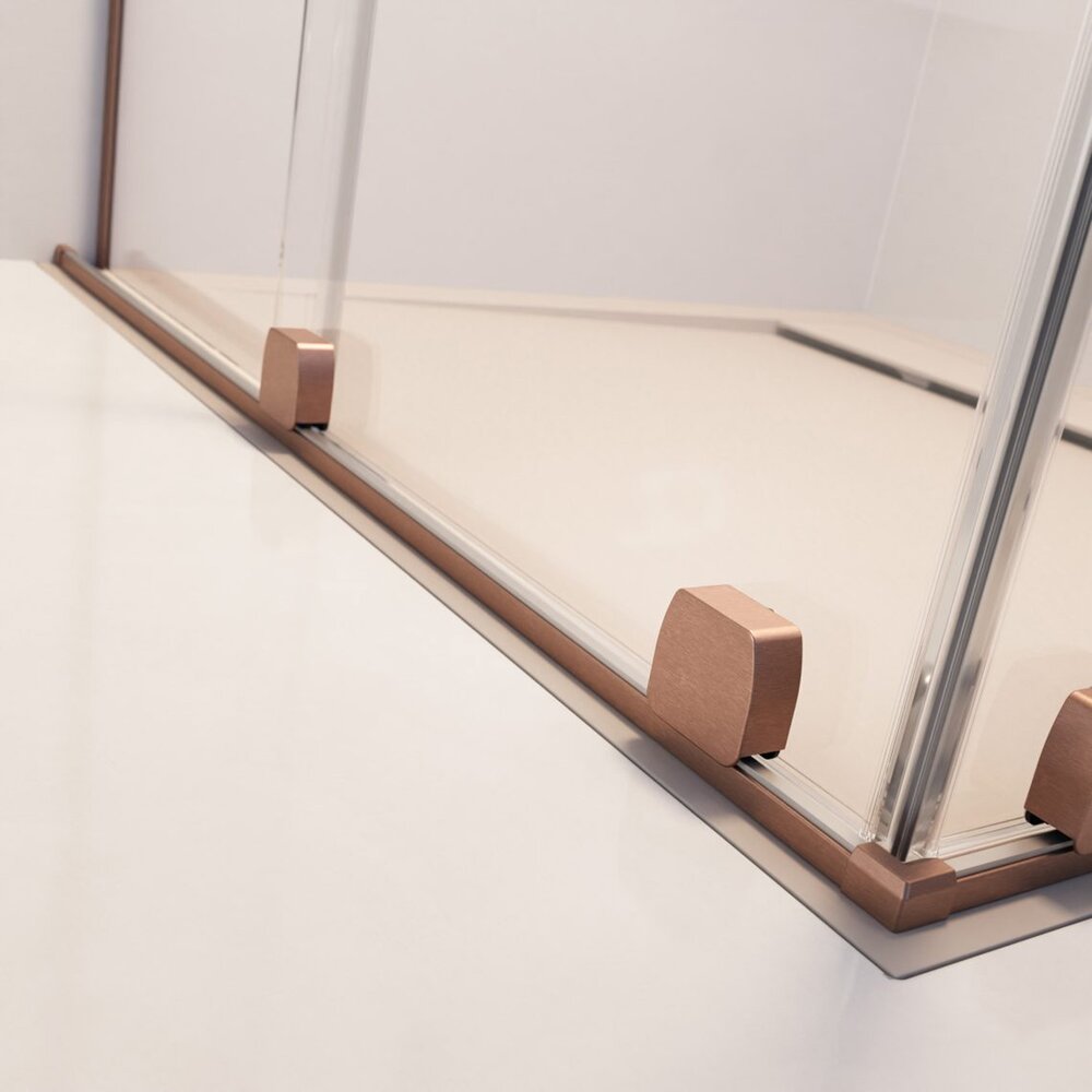 Правоъгълна душ кабина с плъзгаща се врата Radaway Furo KDJ 120x100 профил с brushed nickel дясна