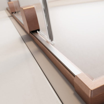 Правоъгълна душ кабина с плъзгаща се врата Radaway Furo KDJ 120x100 профил с brushed nickel дясна