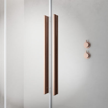 Правоъгълна душ кабина с плъзгаща се врата Radaway Furo KDJ 120x100 профил с brushed nickel дясна