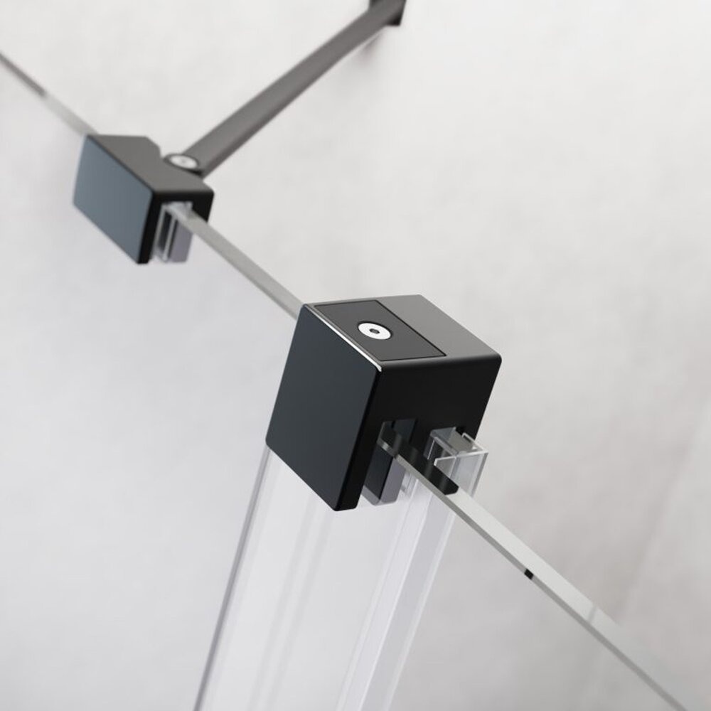 Правоъгълна душ кабина с плъзгаща се врата Radaway Furo KDJ 120x100 черен мат десен