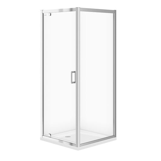 Cersanit Arteco Square Shower Cabin with Pivot Door 80x80 Chrome