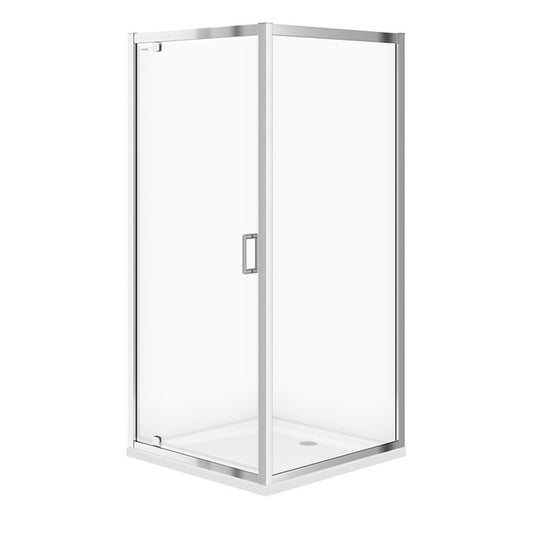 Cersanit Arteco Square Shower Cabin with Pivot Door 90x90 Chrome