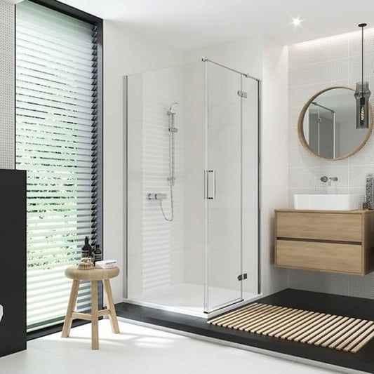 Cersanit Jota Square Shower Cabin with Right Hinged Door 80x80 Chrome