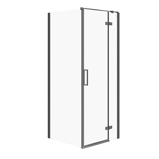 Cersanit Jota Square Shower Cabin with Right Hinged Door 80x80 Black