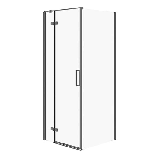 Cersanit Jota Square Shower Cabin with Left Hinged Door 80x80 Black