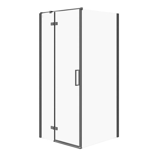 Cersanit Jota Square Shower Cabin with Left Hinged Door 90x90 Black