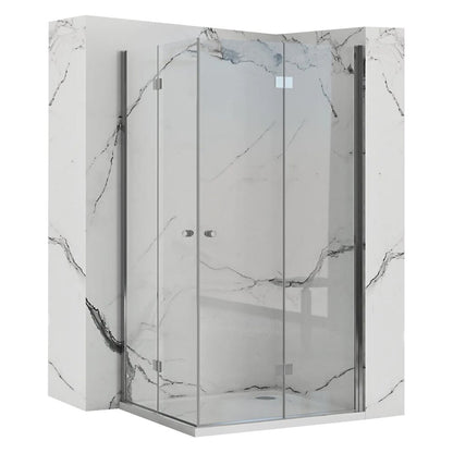 Rea Fold N2 Square Shower Cabin with Folding Doors 90x90 Chrome
