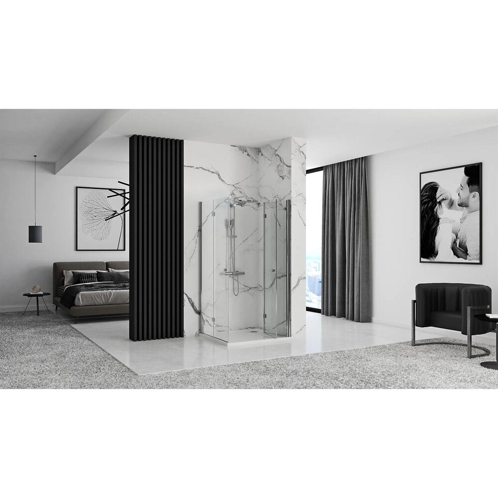 Rea Fold N2 Square Shower Cabin with Folding Doors 90x90 Chrome