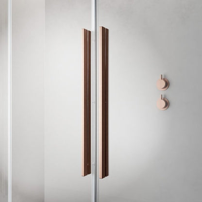 Квадратна душ кабина с плъзгащи се врати Radaway Furo KDD 90x90 cm профил злато мат