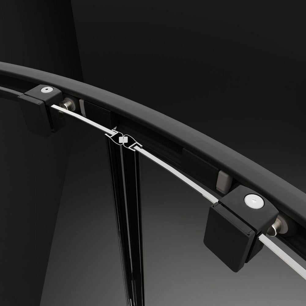 Квадратна душ кабина с плъзгащи се врати Radaway Premium Pro 90x90 cm матово черно профил