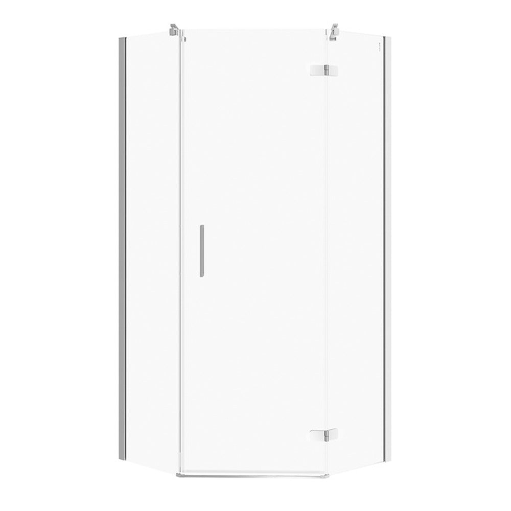 Cersanit Jota Pentagon Shower Cabin with Right Hinged Door 90x90 Chrome