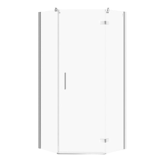 Cersanit Jota Pentagon Shower Cabin with Right Hinged Door 90x90 Chrome