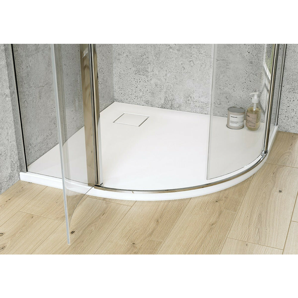 Cersanit Moduo Semi-Round Shower Cabin with 2 Hinged Doors 80x80 Chrome