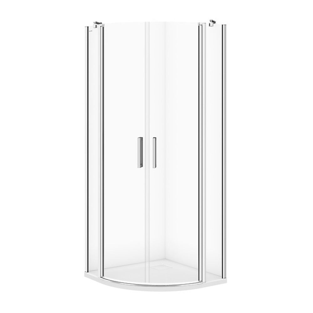 Cersanit Moduo Semi-Round Shower Cabin with 2 Hinged Doors 80x80 Chrome