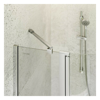 Cersanit Moduo Semi-Round Shower Cabin with 2 Hinged Doors 80x80 Chrome