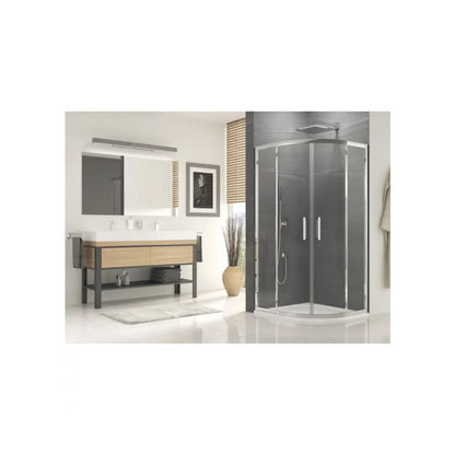Семирoundна душ кабина с плъзгащи се врати SanSwiss Ocelia 80x80 см