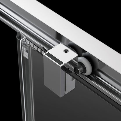 Семирound душ кабина с плъзгащи се врати Radaway Premium Plus A 1900 80x80 cm хромирана рамка