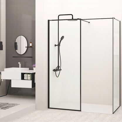 Кабина за душ тип Walk-in Rea Bler с 2 стени 70x80 черна