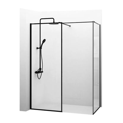 Душ кабина тип Walk-in Rea Bler с 2 стени 80x80 черна