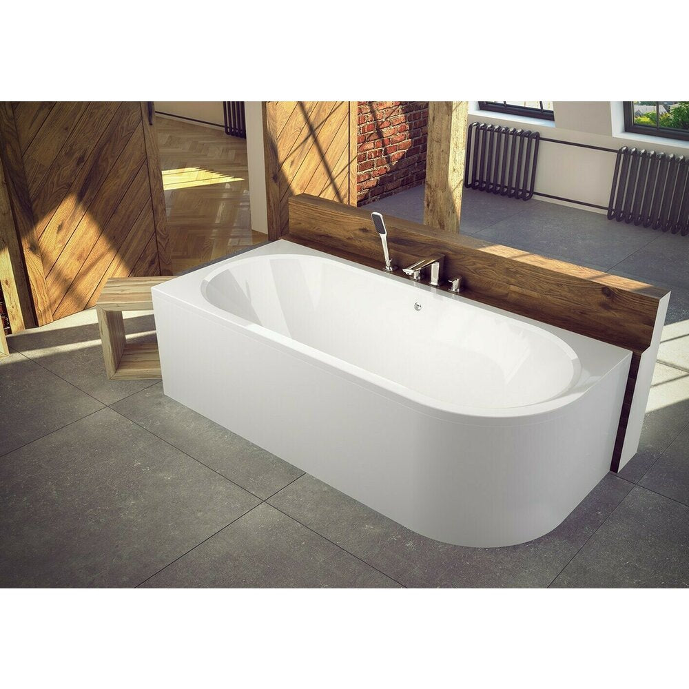 Besco Avita Asymmetrical Bathtub 150x75 cm Left