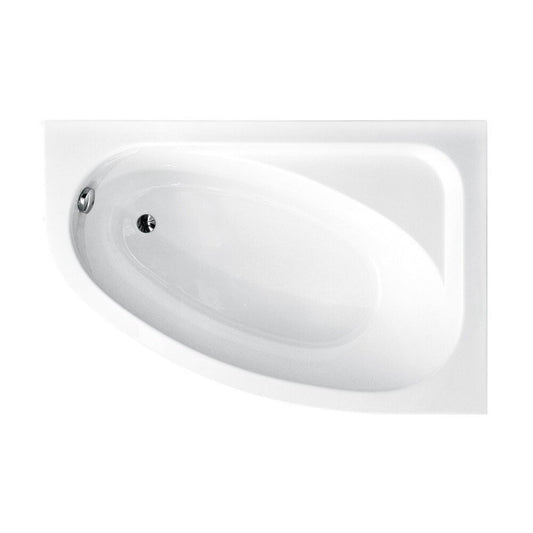 Besco Cornea Asymmetric Bathtub 140x80 cm Right Installation