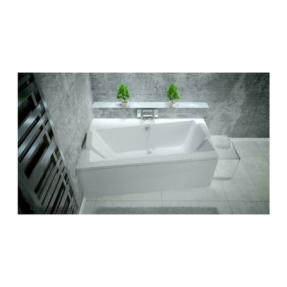 Besco Infinity Asymmetrical Bathtub 160x100 cm Left