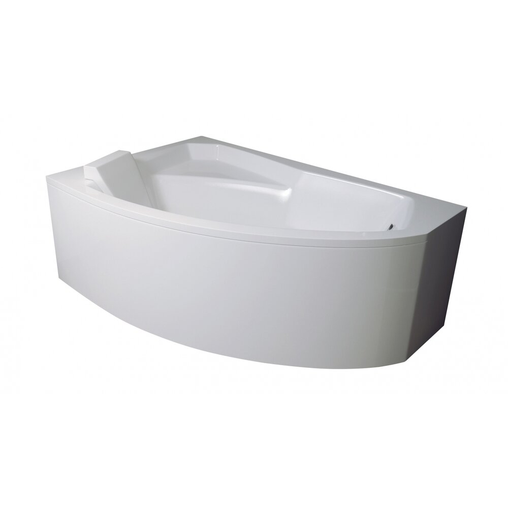 Ассиметрична вана Besco Rima 140x90 см, монтаж вляво