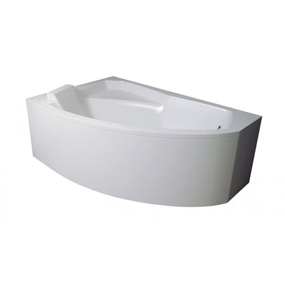 Ассиметрична вана Besco Rima 140x90 см, монтаж вляво