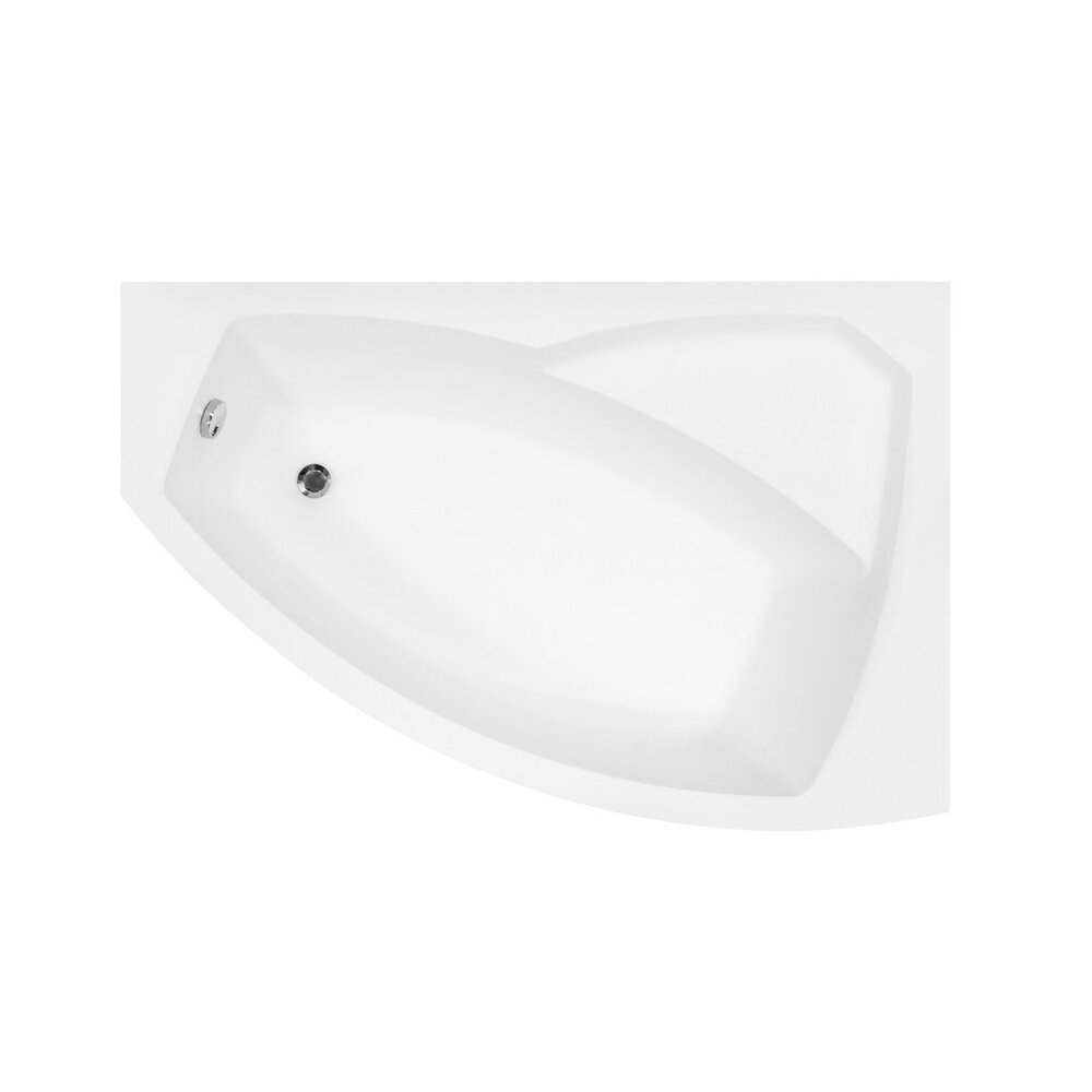Асиметрична вана Besco Rima 160x100 см, монтаж от дясната страна