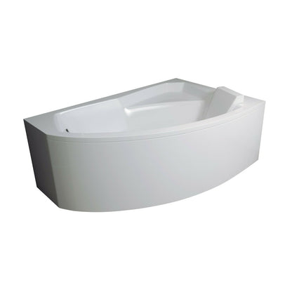 Асиметрична вана Besco Rima 160x100 см, монтаж от дясната страна