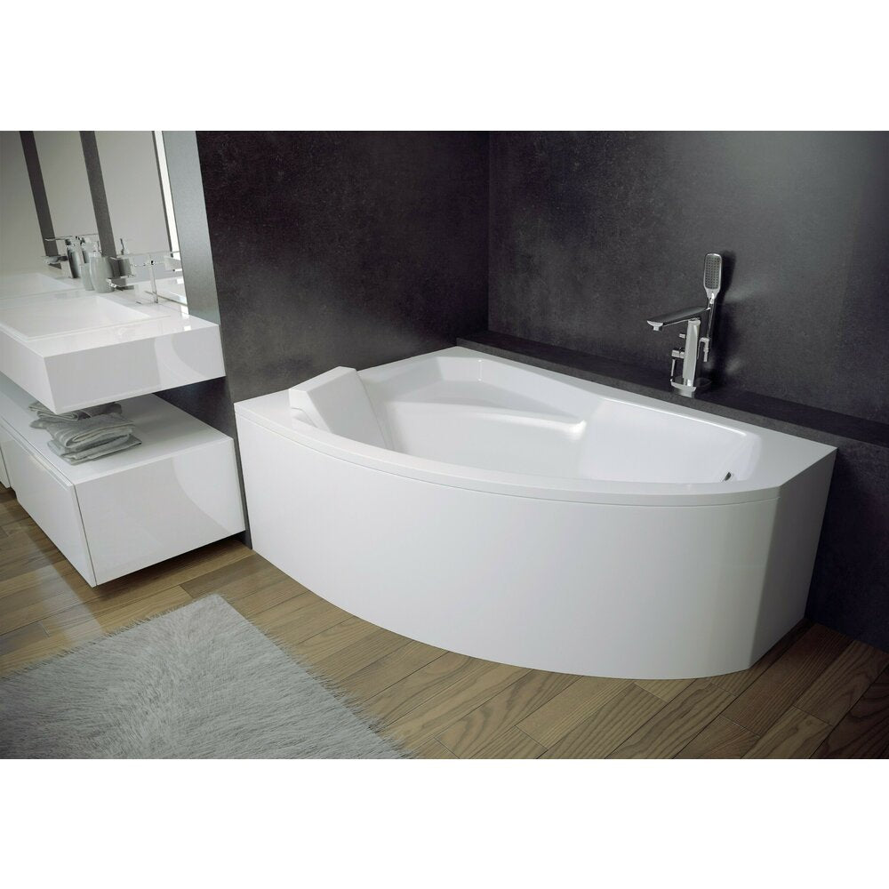 Ассиметрична вана Besco Rima 160x100 см, монтаж отляво