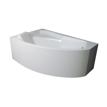 Ассиметрична вана Besco Rima 160x100 см, монтаж отляво
