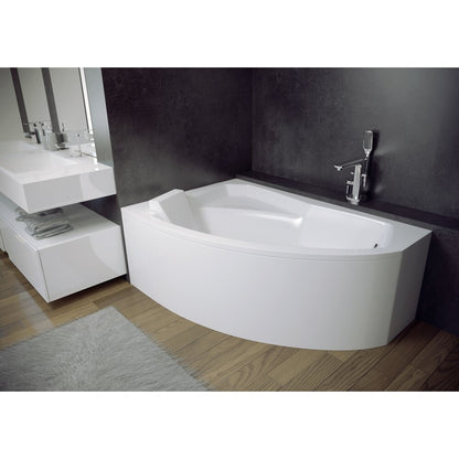 Besco Rima Asymmetric Bathtub 170x110 cm Left