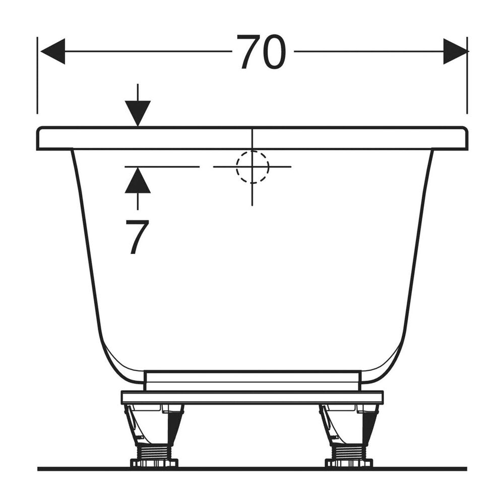 Geberit Selnova Square Rectangular Bathtub 160x70 cm