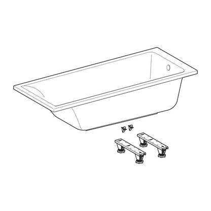 Geberit Selnova Square Rectangular Bathtub 170x70 cm