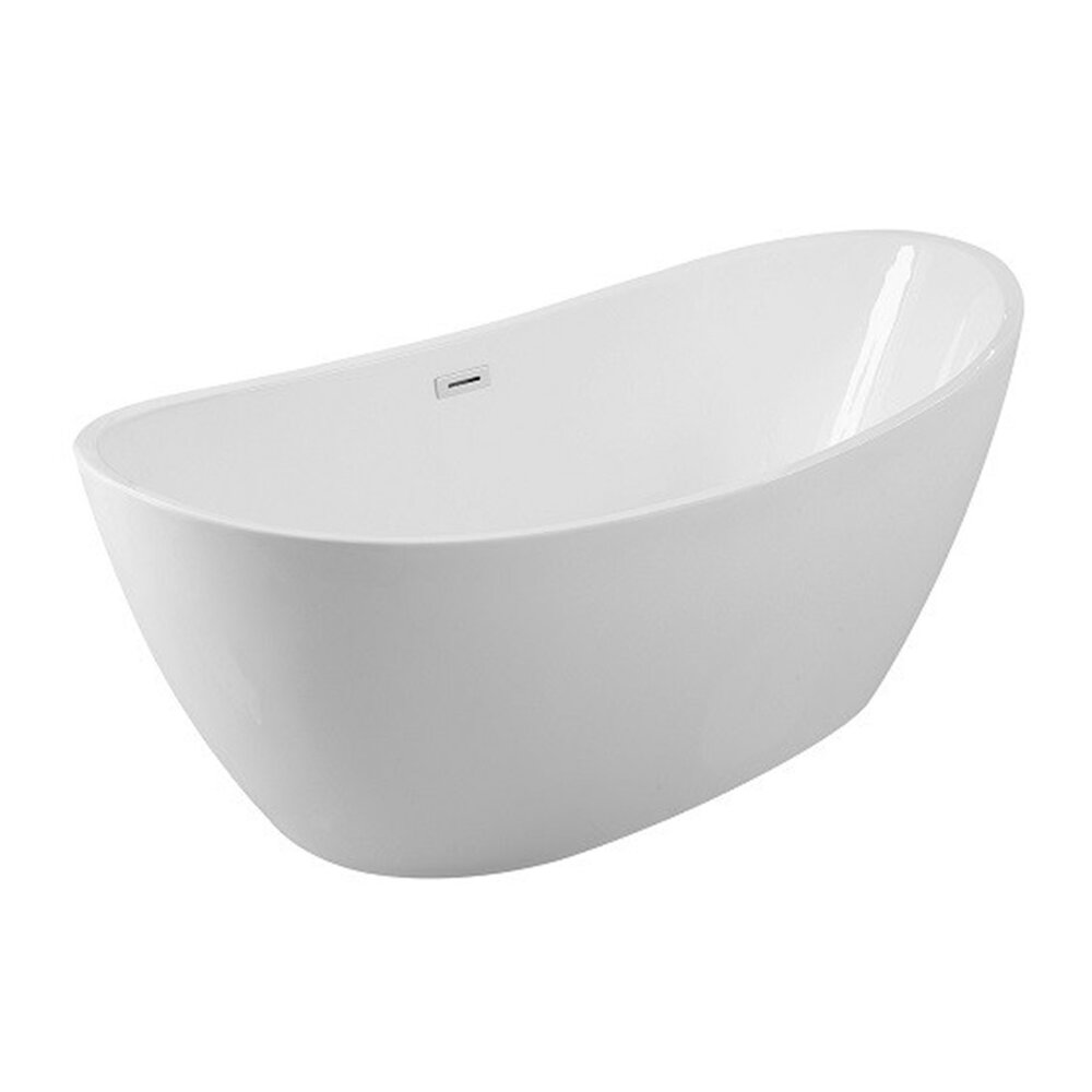 Freestanding bathtub Besco Ayla 170x80 cm glossy white