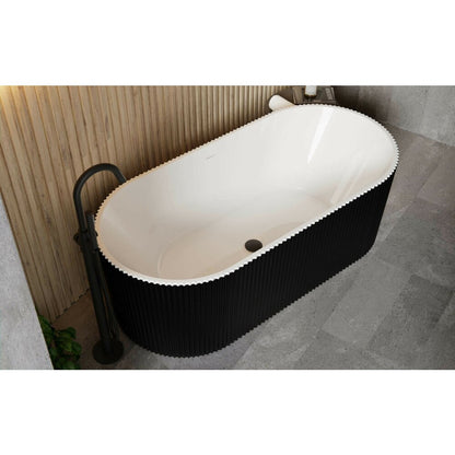 Besco Giuliana Freestanding Bathtub 150x75 cm White/Black
