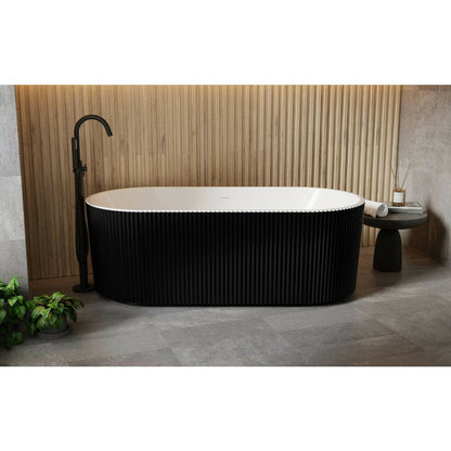 Besco Giuliana Freestanding Bathtub 150x75 cm White/Black