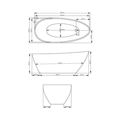 Besco Goya Freestanding Bathtub 160x70 cm