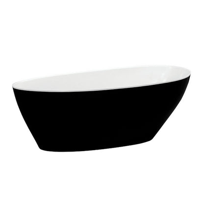 Freestanding bathtub Besco Goya 170x72 cm white - black