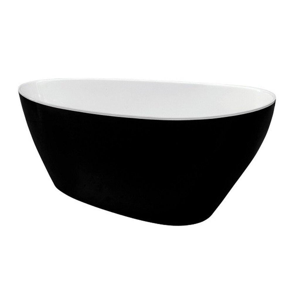 Freestanding bathtub Besco Goya 170x72 cm white - black
