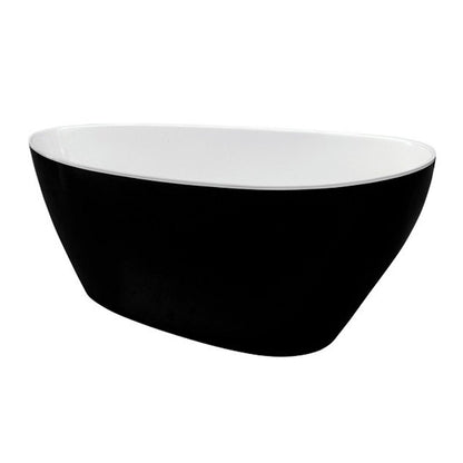 Freestanding bathtub Besco Goya 170x72 cm white - black
