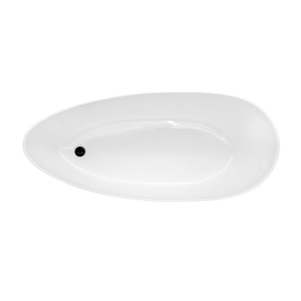 Freestanding bathtub Besco Goya 170x72 cm white - black