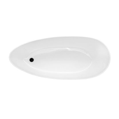 Freestanding bathtub Besco Goya 170x72 cm white - black