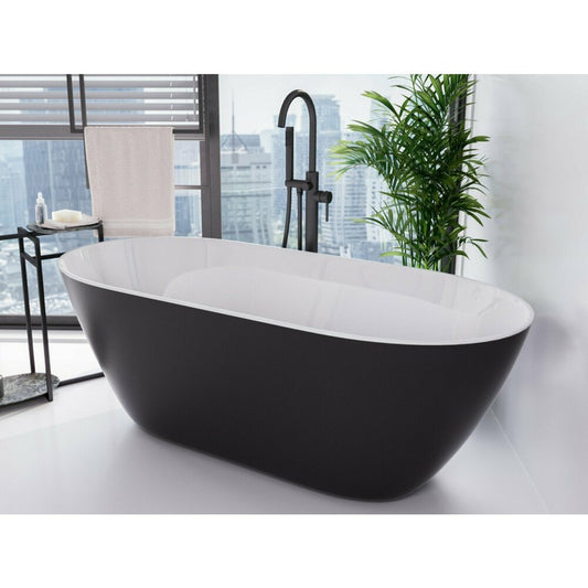 Besco Moya Freestanding Bathtub 170x72 cm Black/White