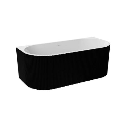 Каждa freestanding Besco Leya 170x78 см бяла/черна, прикрепена към стената, BTW