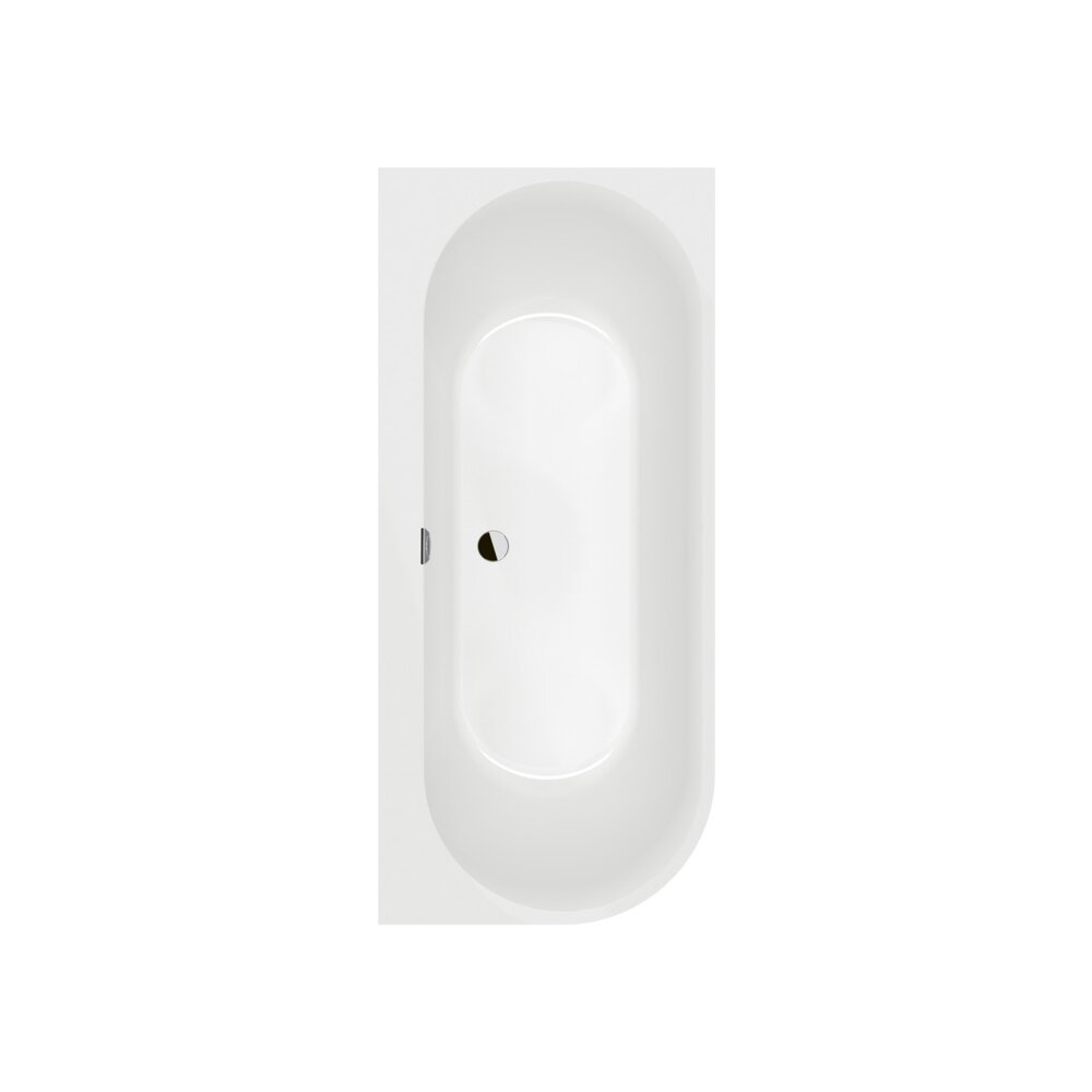 Ъглова свободно стояща вана Villeroy&Boch Oberon 2.1 180x80 см бяла дясна, прикрепена към стената, BTW