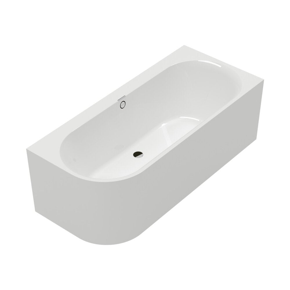 Ъглова свободно стояща вана Villeroy&Boch Oberon 2.1 180x80 см бяла дясна, прикрепена към стената, BTW