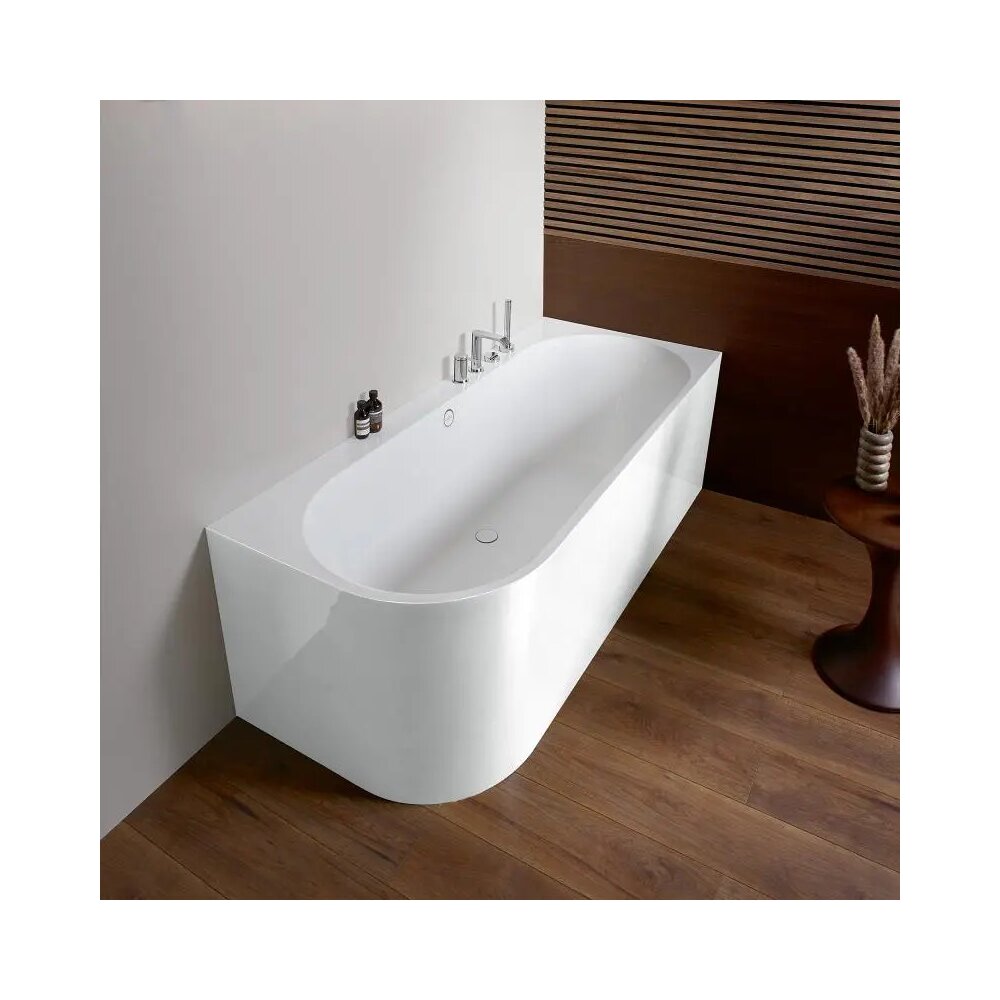 Ъглова свободно стояща вана Villeroy&Boch Oberon 2.1 180x80 см бяла дясна, прикрепена към стената, BTW